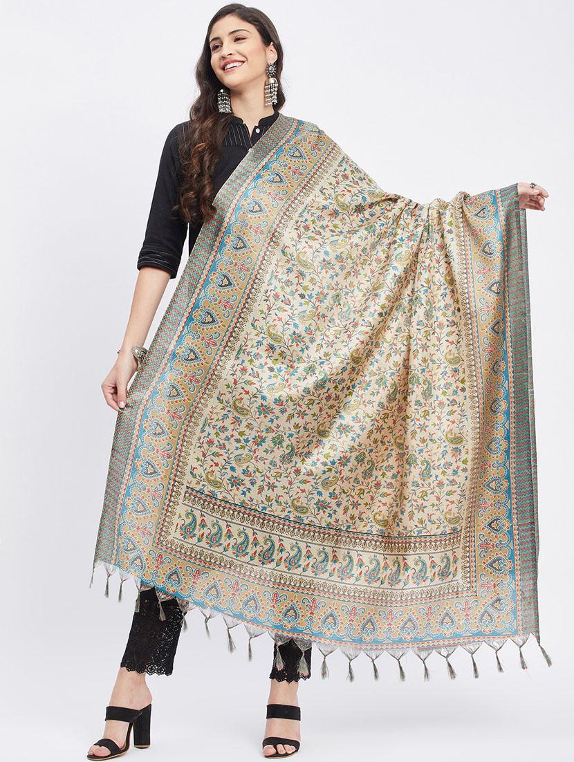 multi colored printed dupatta - 19955262 -  Zoom Image - 0