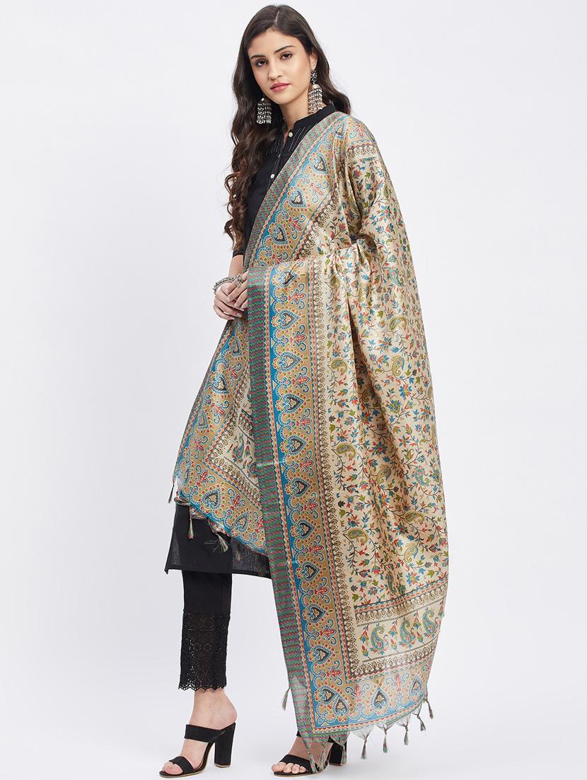 multi colored printed dupatta - 19955262 -  Standard Image - 1