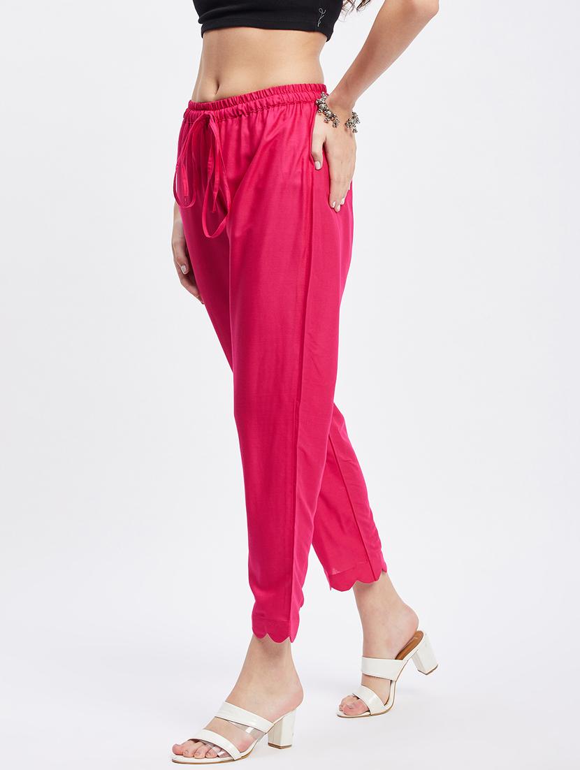 pink solids straight palazzo - 19955290 -  Standard Image - 1