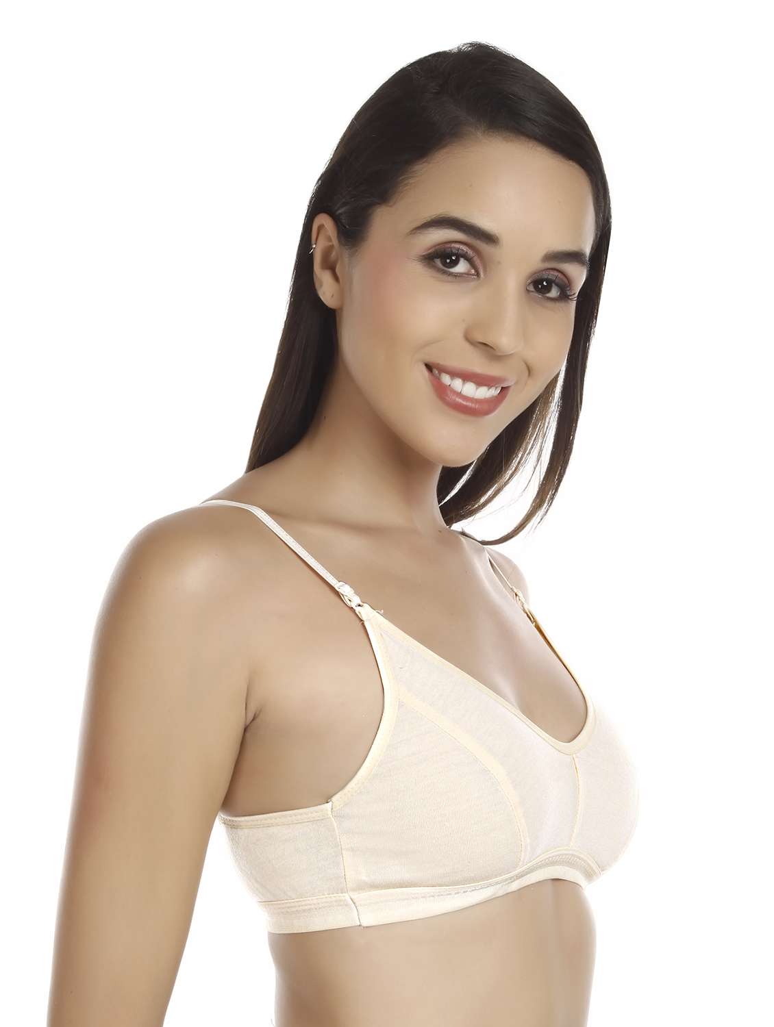 beige cotton regular bra - 19955300 -  Standard Image - 1