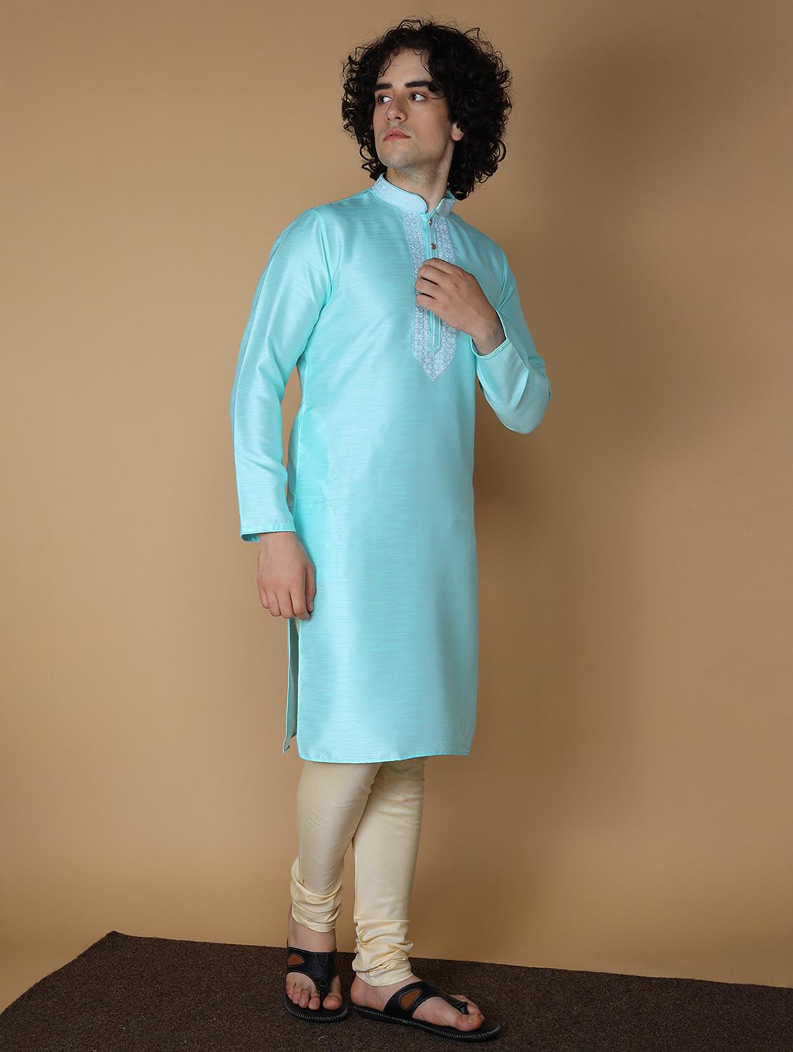 firoza embroidered kurta pyjama set - 19955403 -  Standard Image - 1
