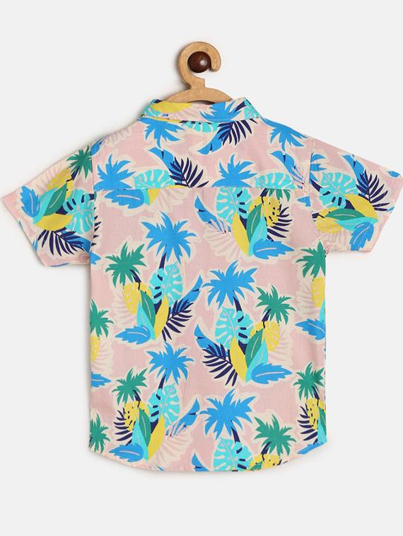 boys green printed cotton shirt - 19955466 - Standard Image - 1