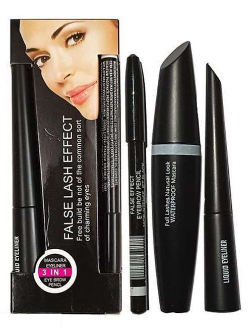 3in1 pack of mascara, eyeliner and eyebrow pencil