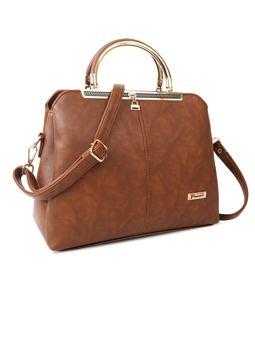 tan solid handbag - 19956582 - Standard Image - 4