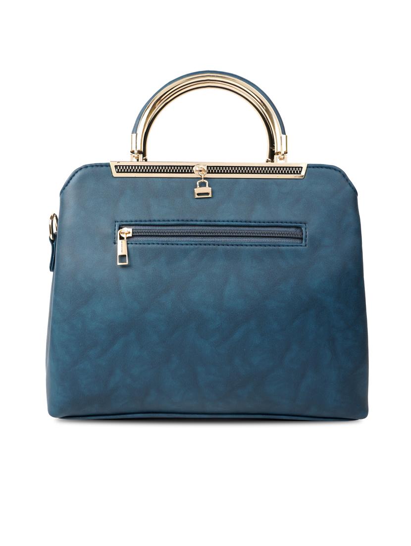blue solid handbag - 19956583 - Standard Image - 1