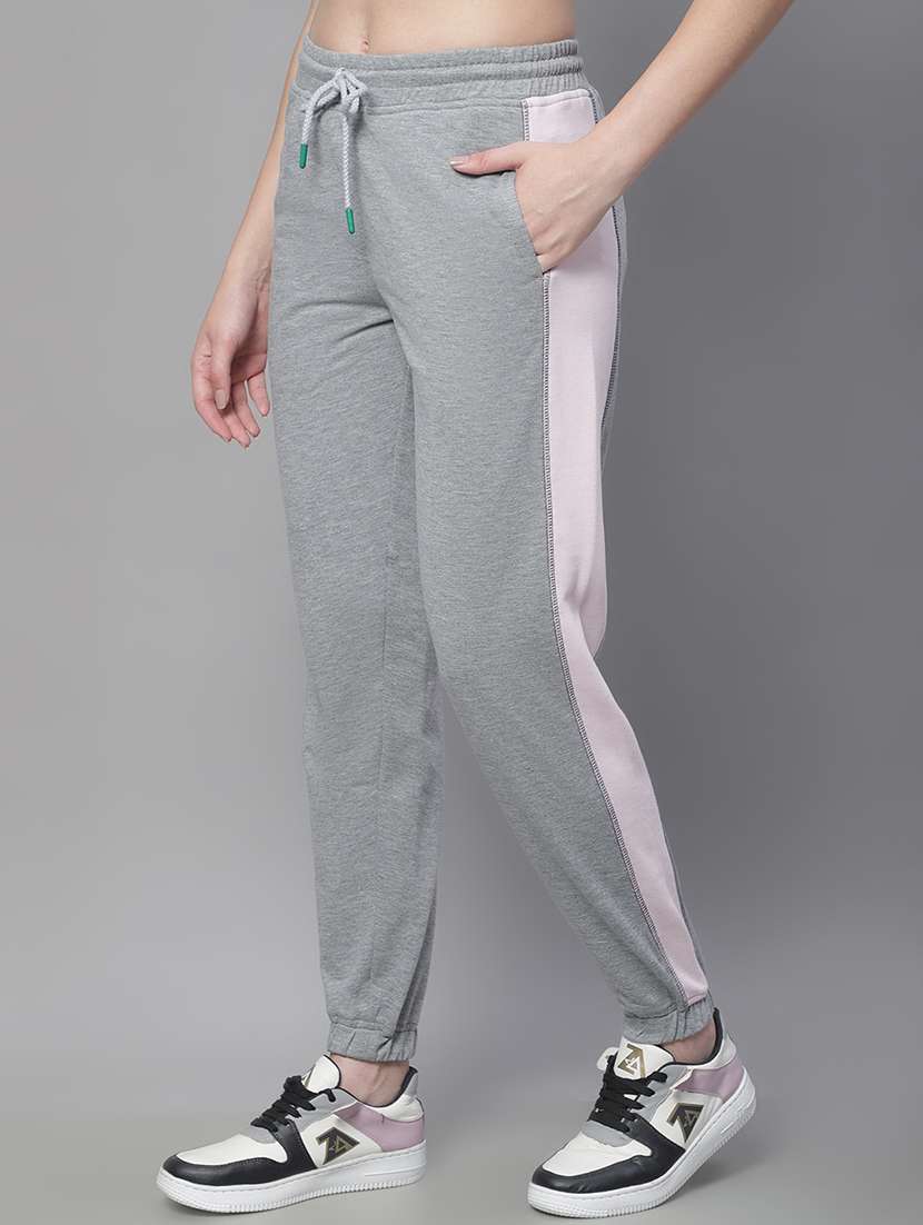 grey cotton blend track pants - 19956644 -  Standard Image - 1