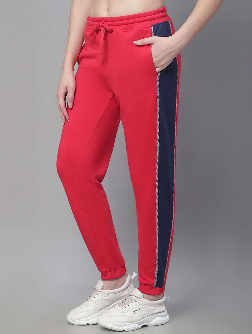 red cotton blend track pants - 19956646 -  Standard Image - 1