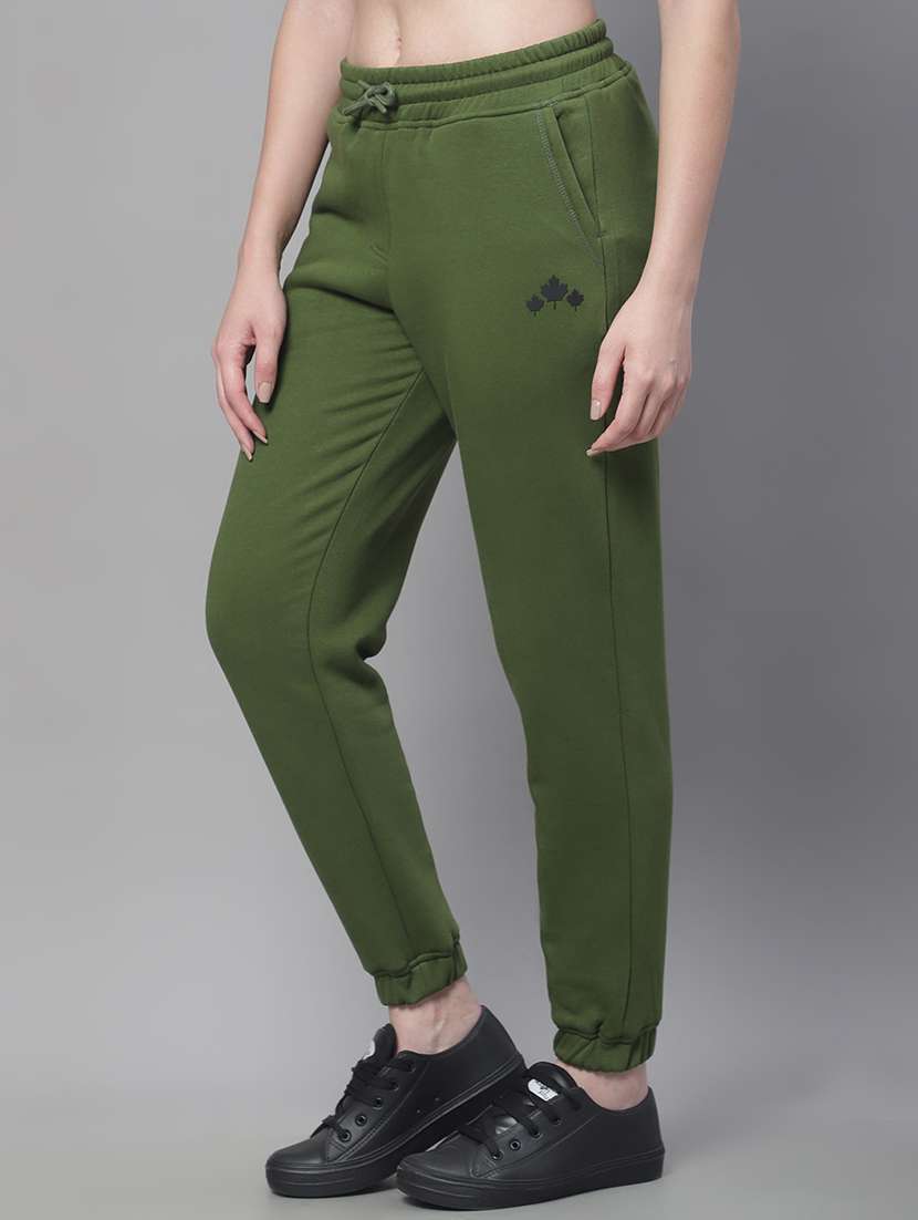 green cotton blend track pants - 19956658 -  Standard Image - 1