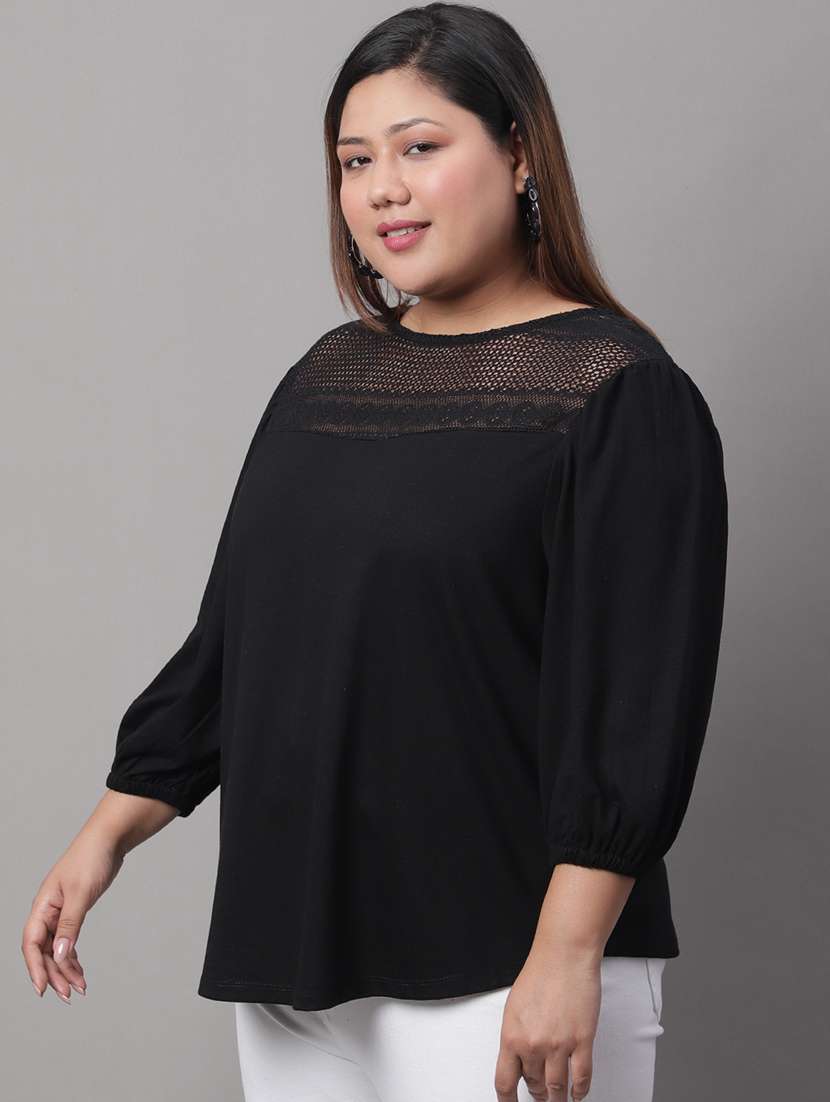 women's straight round neck top - 19956674 -  Standard Image - 1