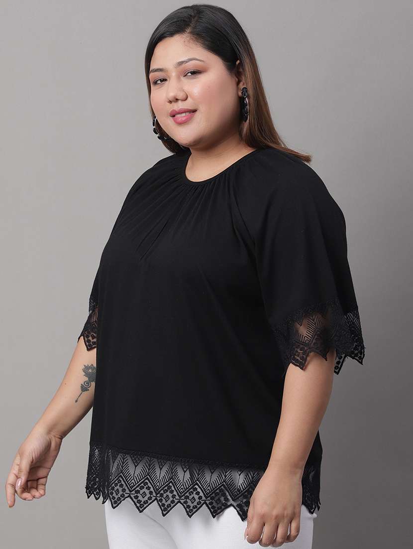 women's straight round neck top - 19956677 -  Standard Image - 1