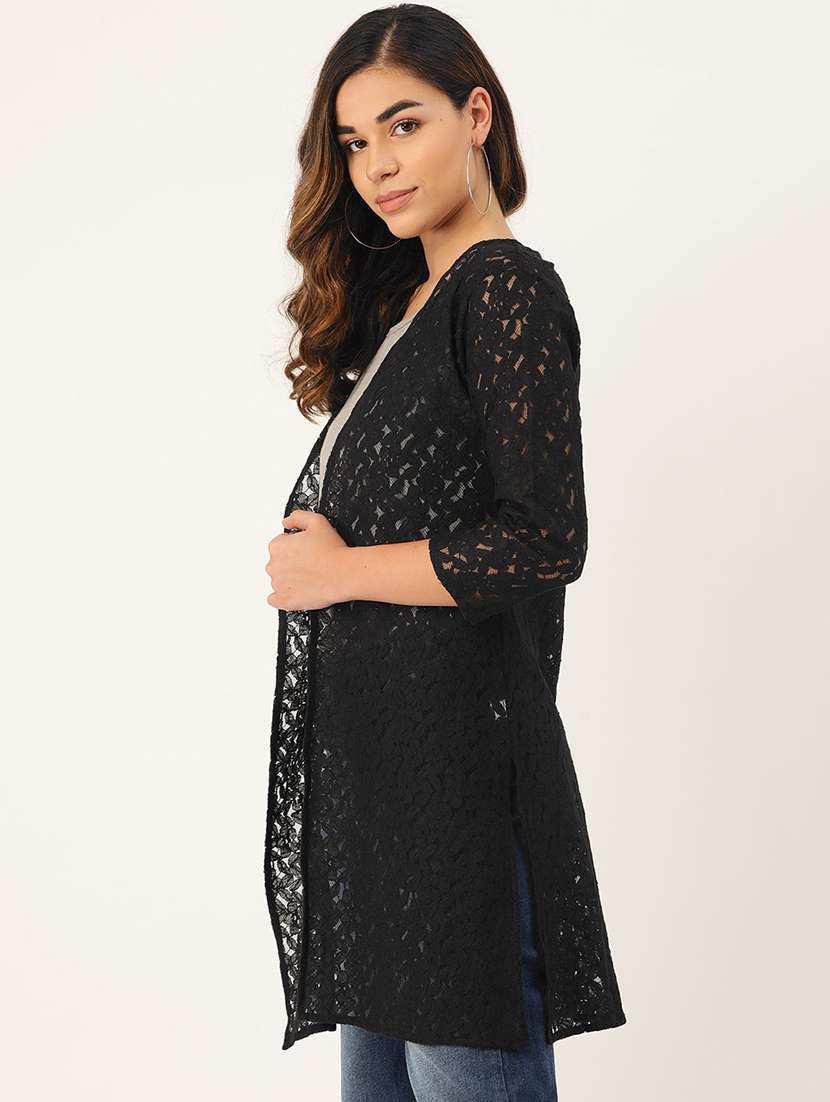 black self design regular shrug - 19956692 -  Standard Image - 1
