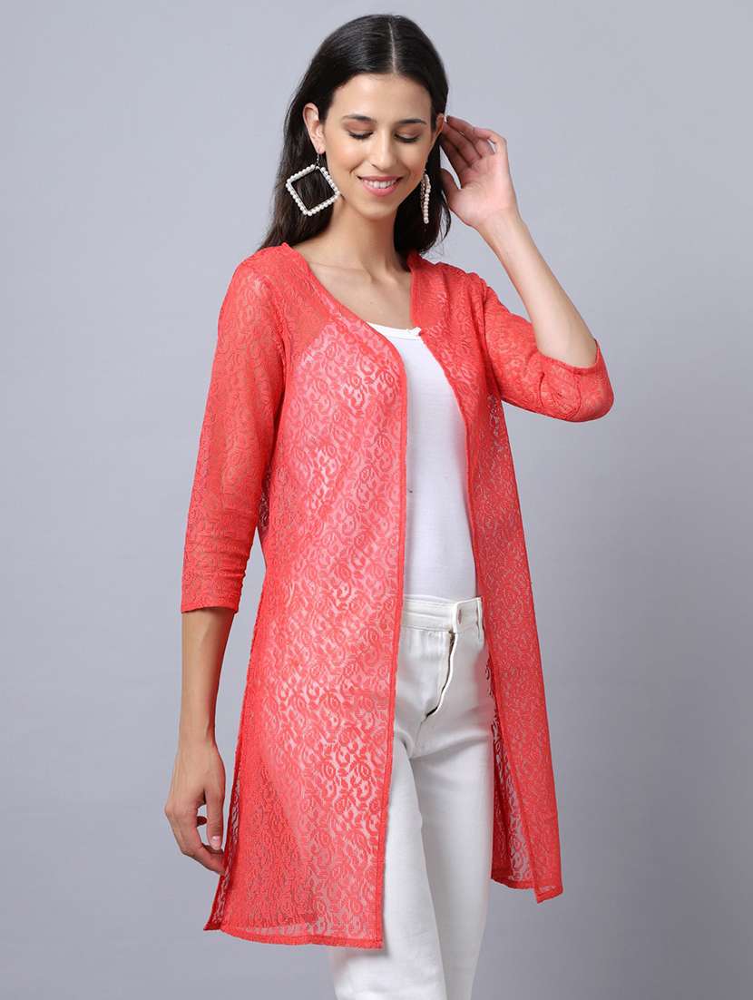 raschel knit regular shrug - 19956722 -  Standard Image - 1