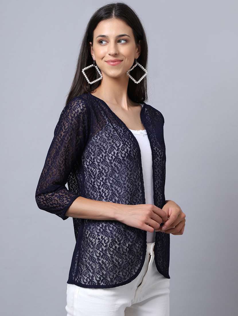 raschel knit regular shrug - 19956726 -  Standard Image - 1