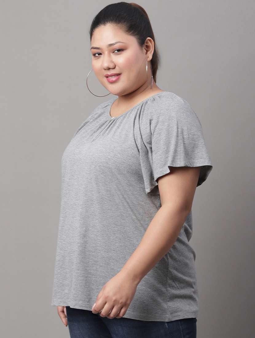 women's straight key hole neck top - 19956999 -  Standard Image - 1