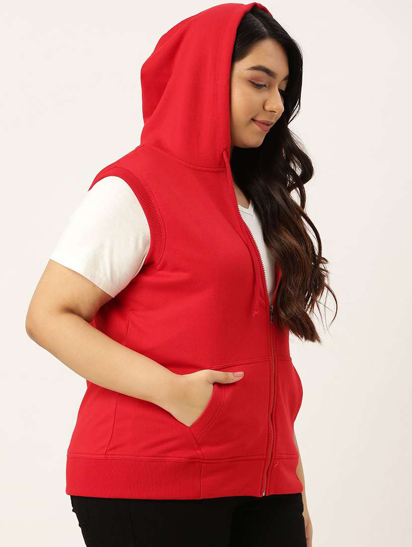 Women's Plain Hooded Plus Size Sweatshirt - 19957057 -  Standard Image - 1