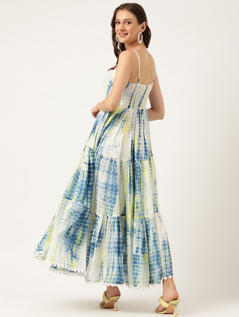 women's tie & dye tiered dress - 19957280 - Standard Image - 4