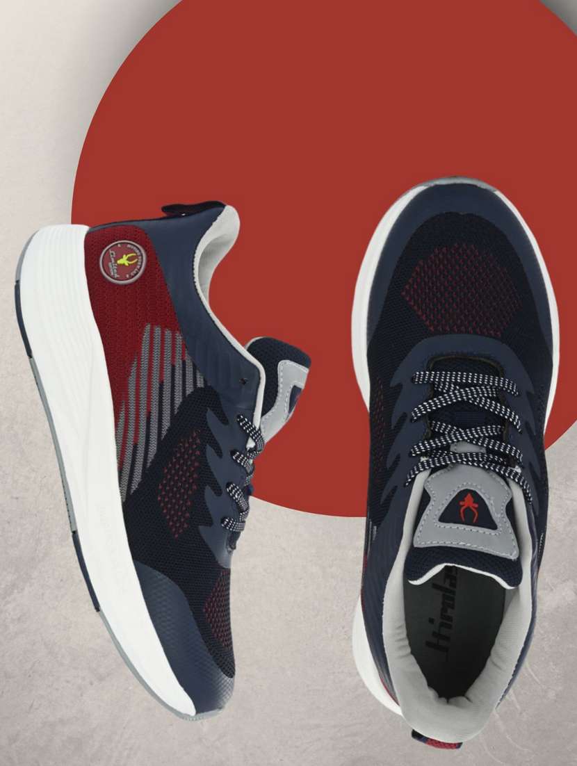 color block lace-up sport shoe