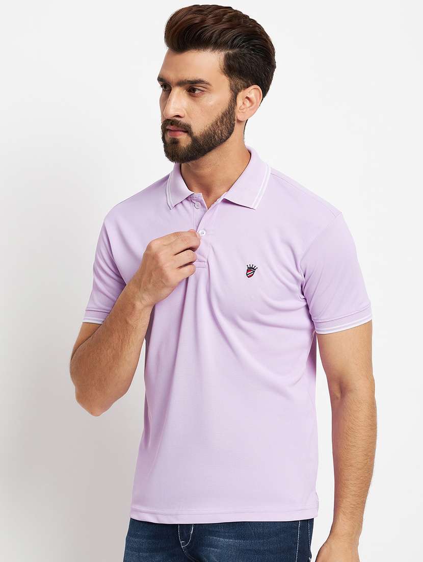 mens solid polo t-shirt 