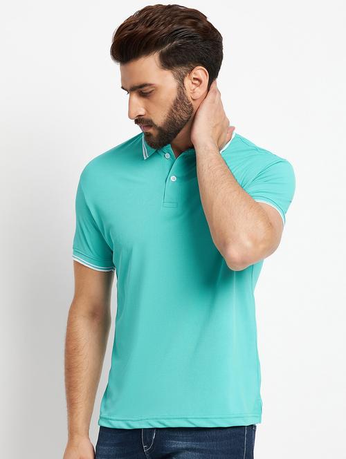 mens solid polo t-shirt - 19957721 - Standard Image - 0