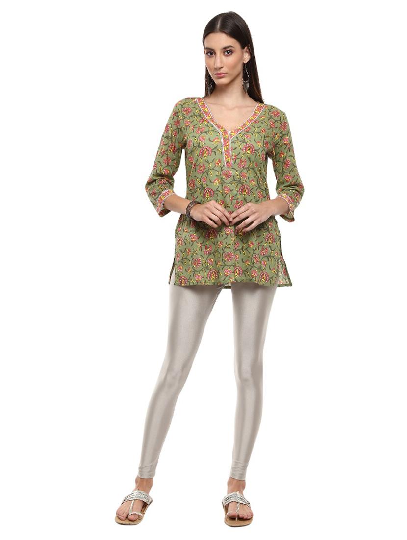 silver cotton leggings - 19957895 - Standard Image - 4
