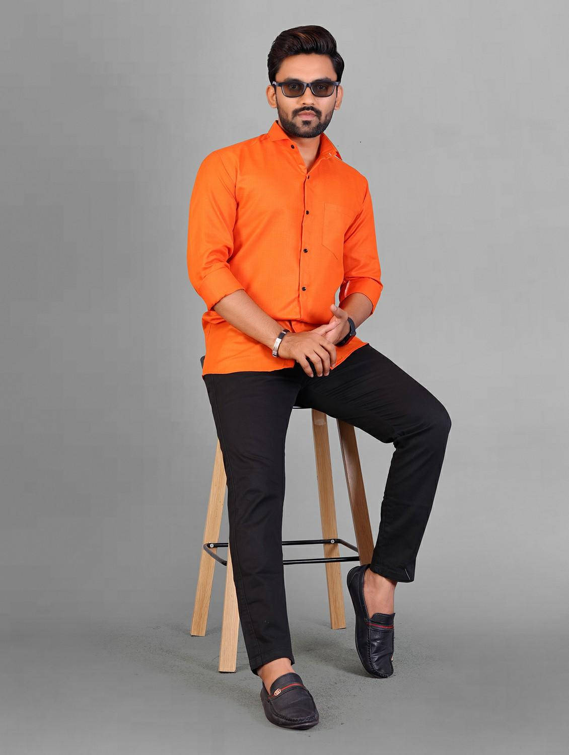 mens solid casual shirt - 19959110 - Standard Image - 4