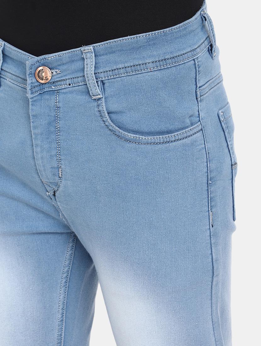 light blue denim plain jeans - 19959289 - Standard Image - 4