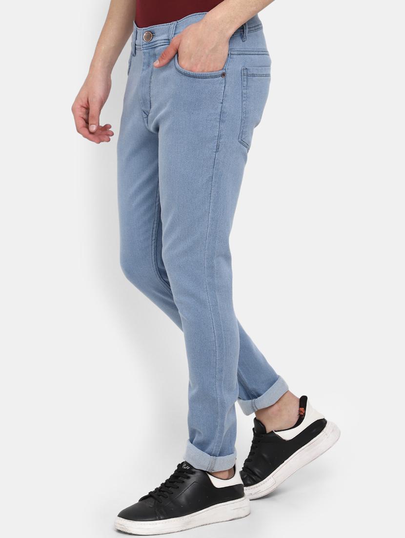 light blue denim plain jeans - 19959294 -  Standard Image - 1