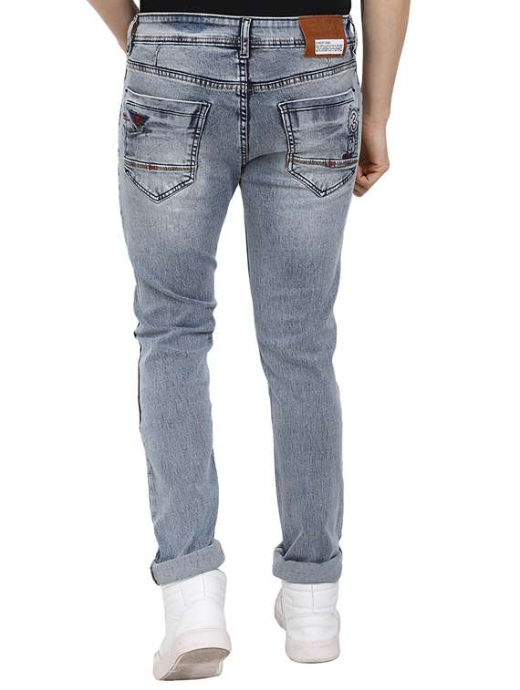 mens slim fit distressed jeans - 19959299 -  Standard Image - 1