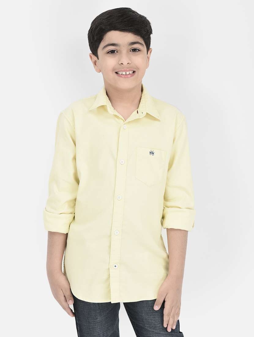 yellow cotton shirt