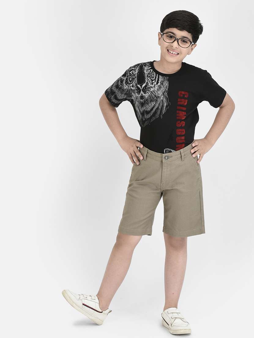 brown solid shorts - 19959505 -  Standard Image - 4