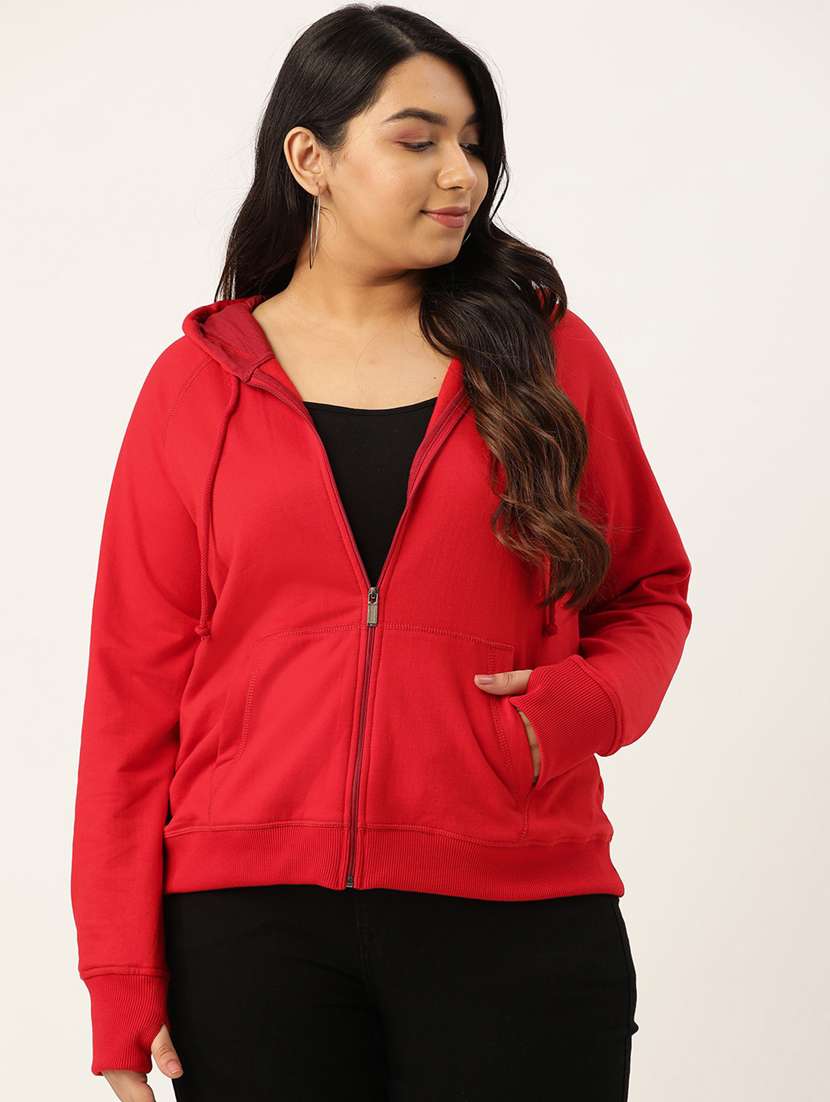 women's plain hooded plus size sweatshirt