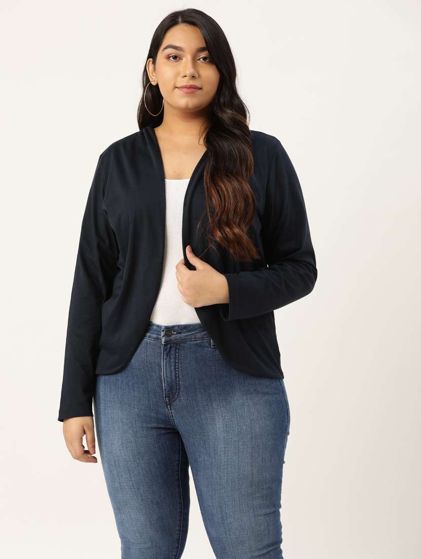 navy blue viscose shrug