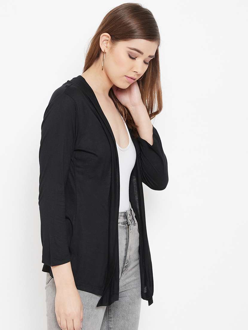 Black Polyester Shrug - 19959873 -  Standard Image - 1