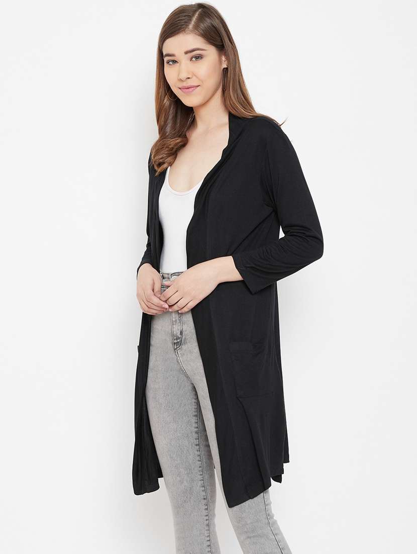 black polyester shrug - 19959874 -  Standard Image - 1
