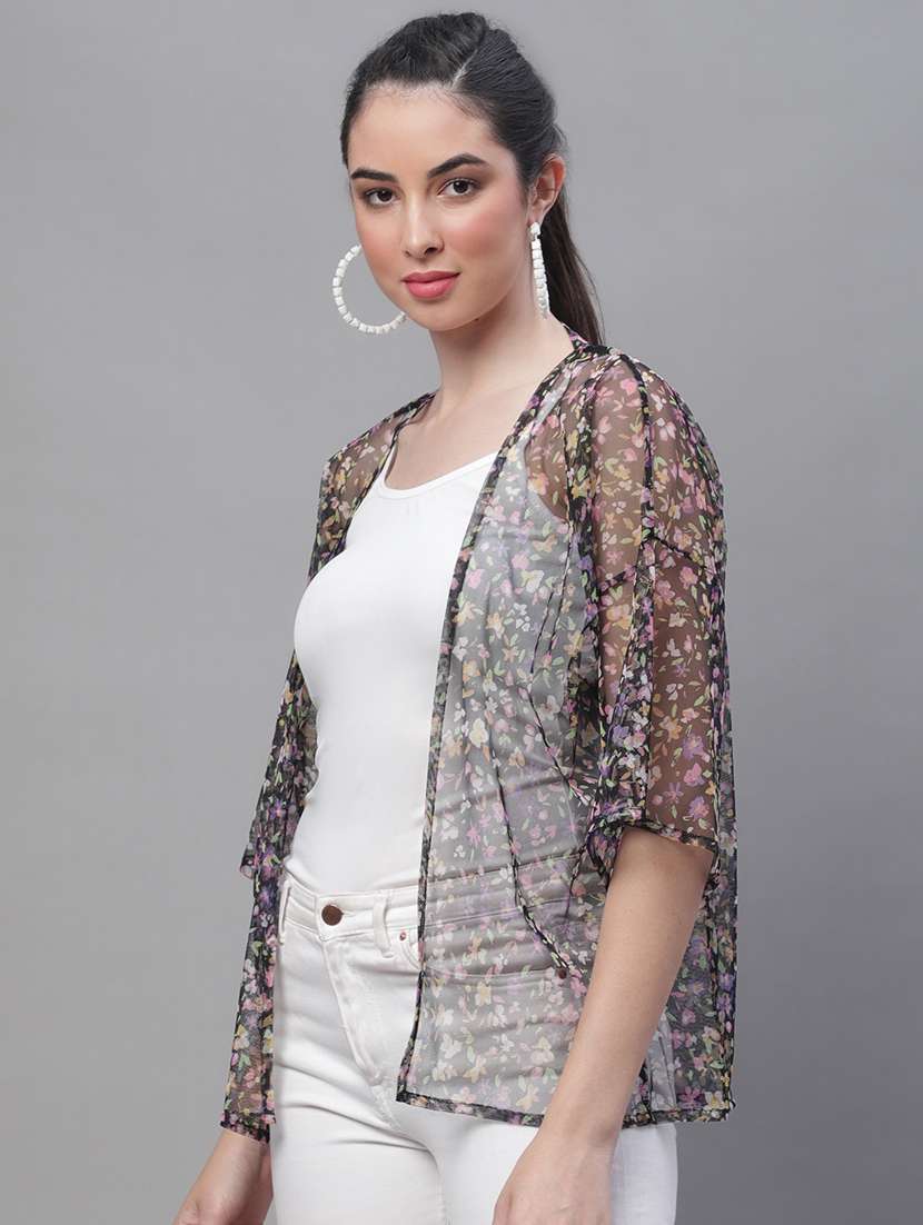 women floral short sleeve shrugs - 19959910 -  Standard Image - 1