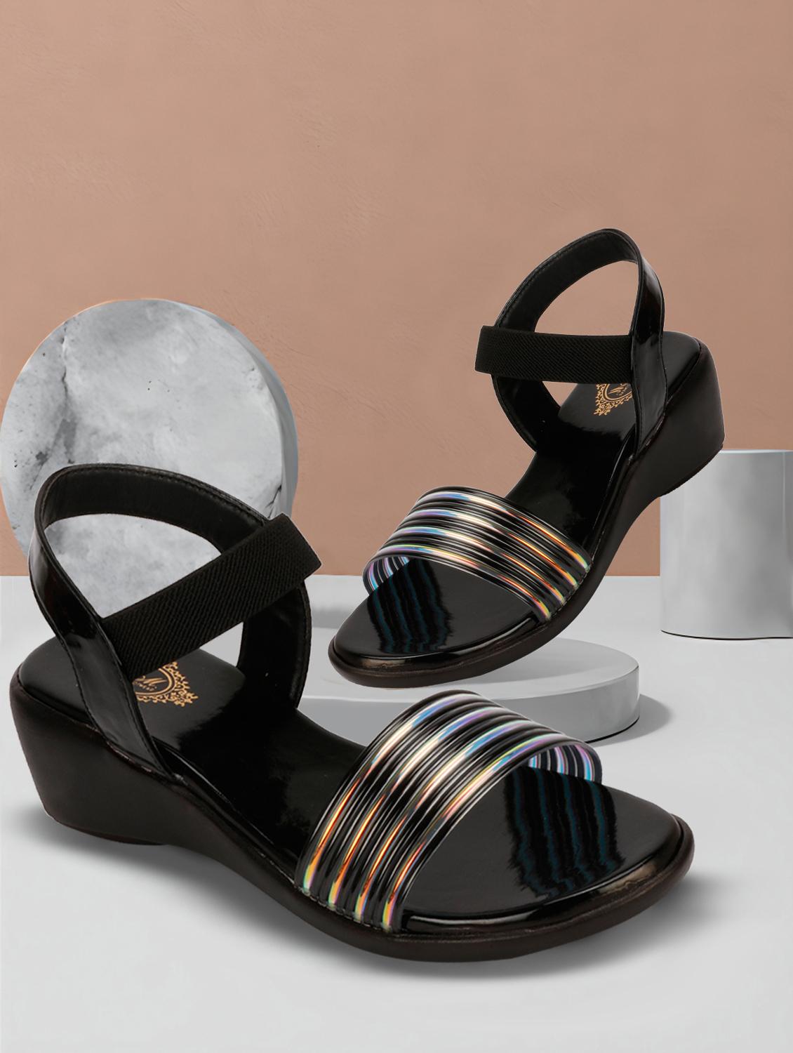 black ankle strap wedge - 19962236 -  Standard Image - 1