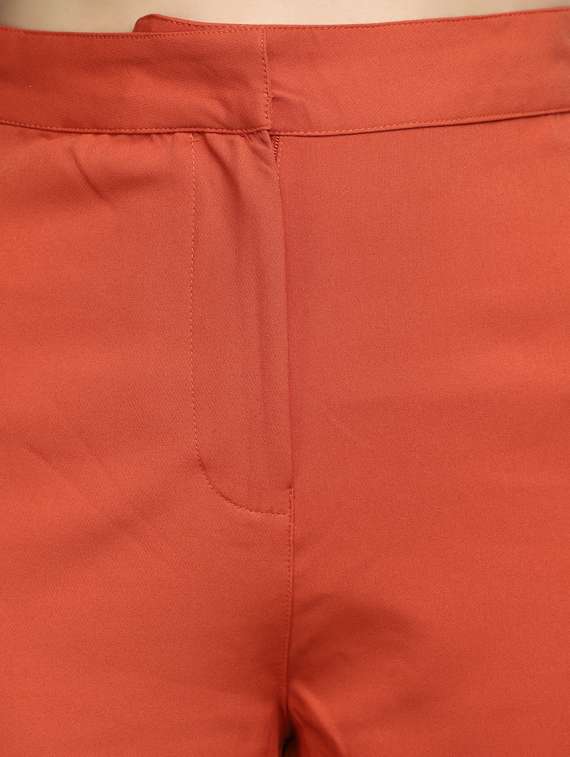 women solid flat front wide leg trouser - 19962721 -  Standard Image - 4