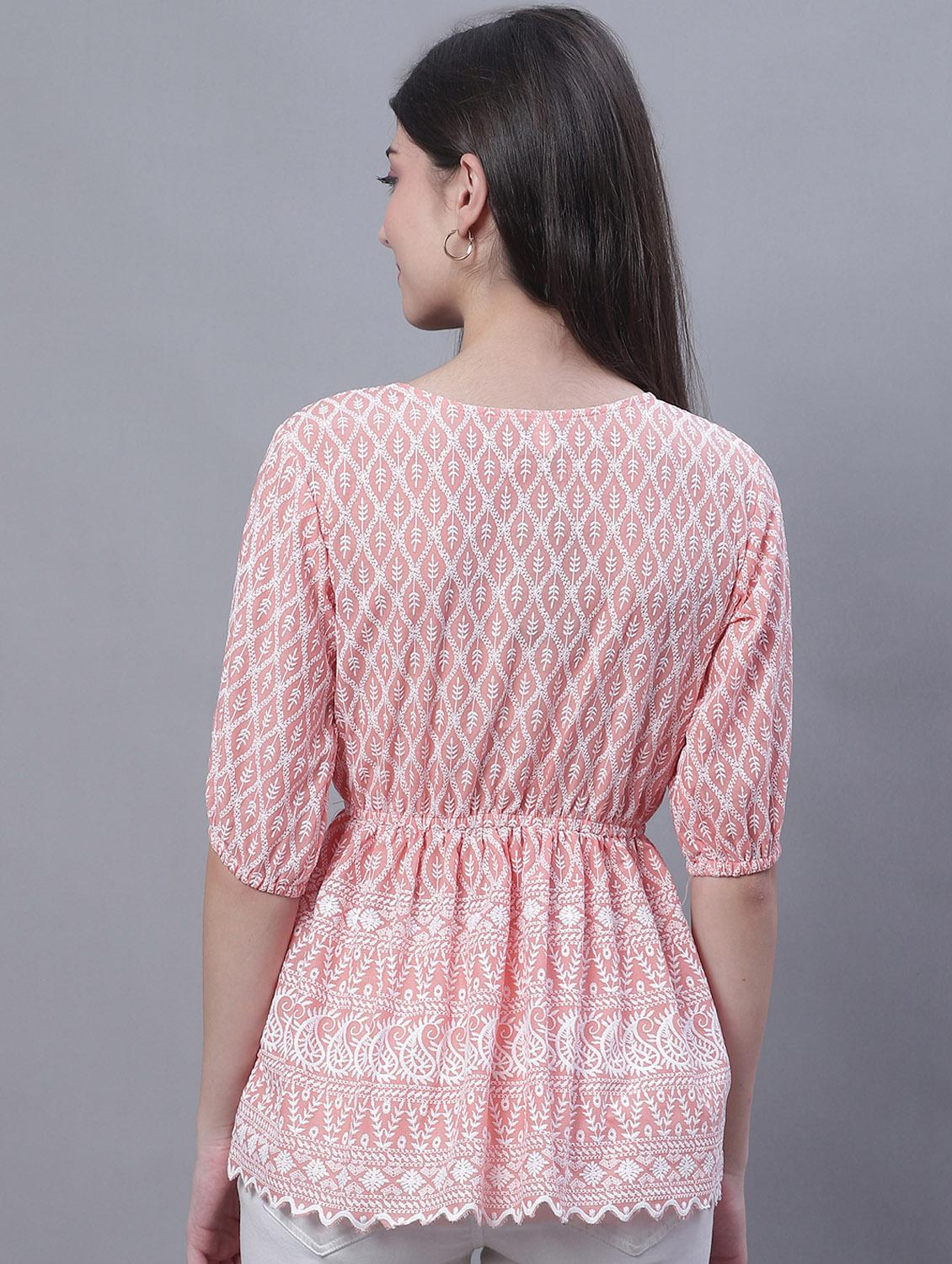 women's peplum round neck top - 19962966 -  Zoom Image - 0