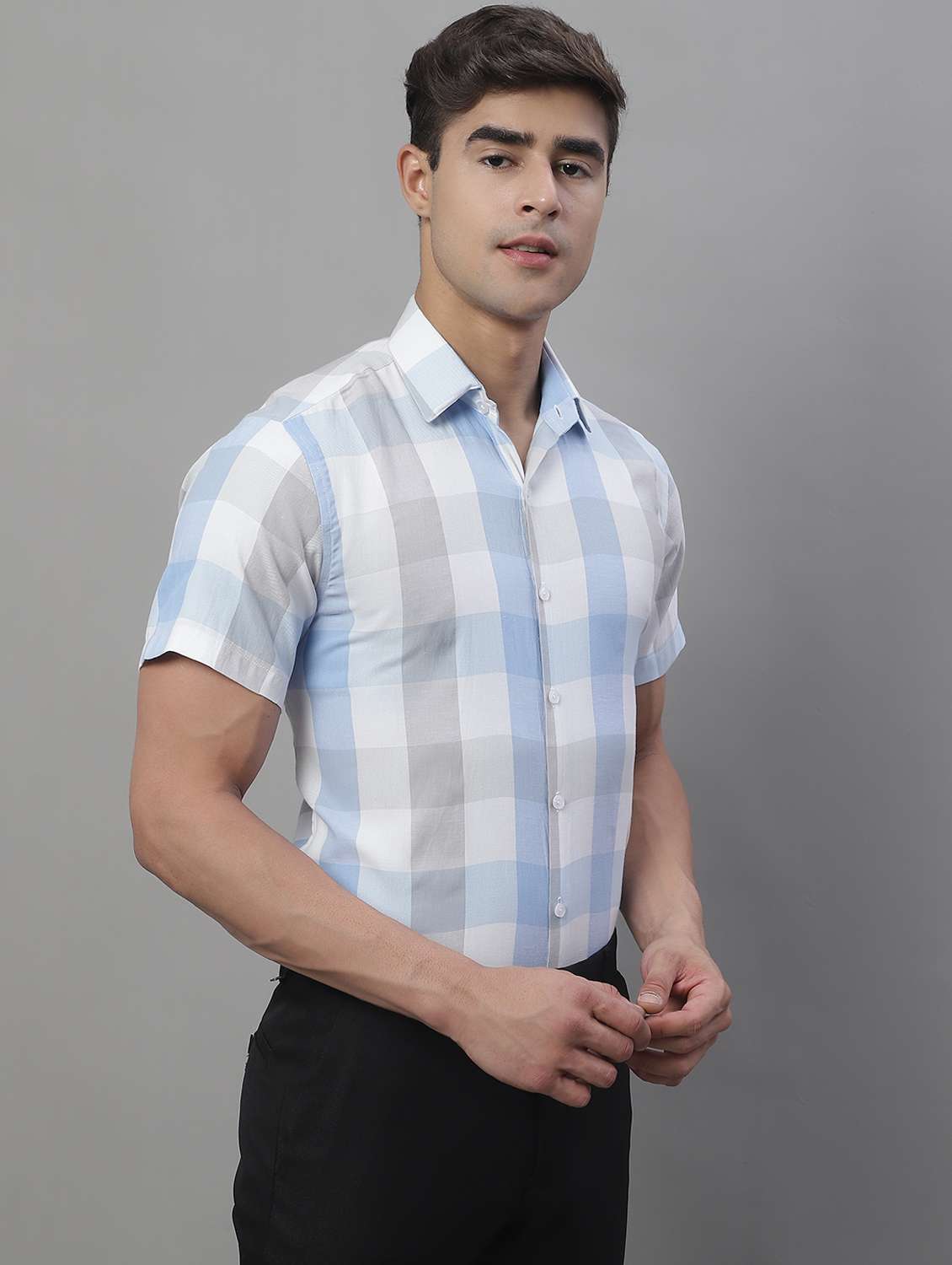 mens checks formal shirt - 19962973 -  Standard Image - 1