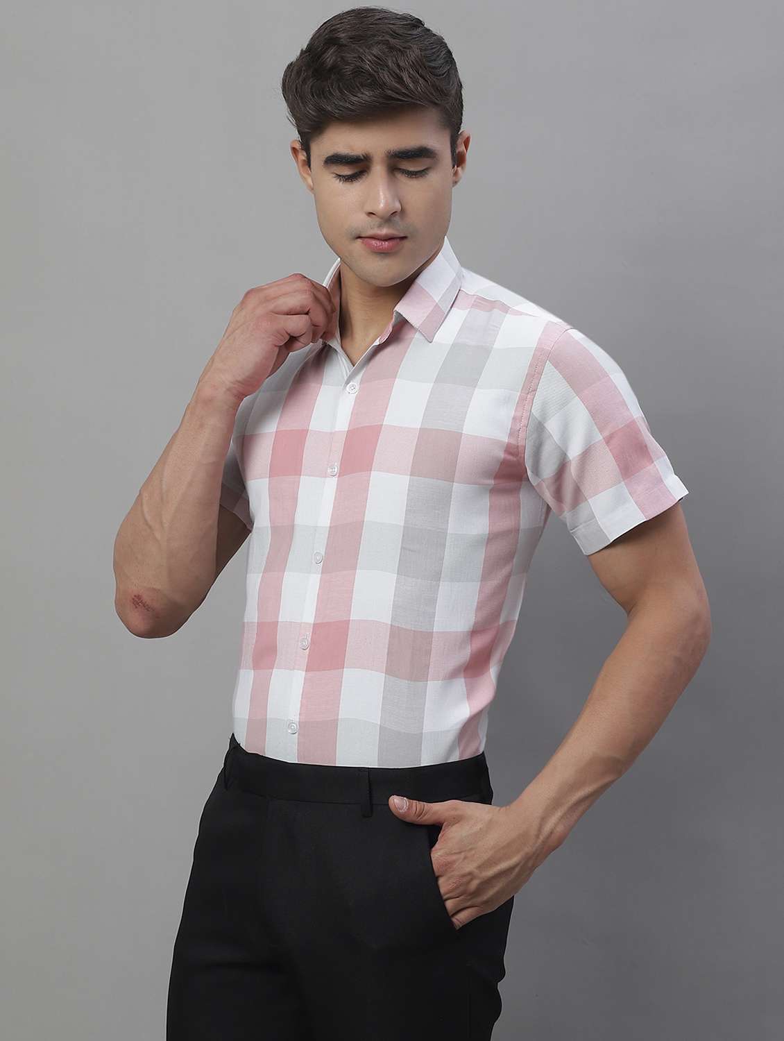 mens checks formal shirt - 19962975 -  Standard Image - 1