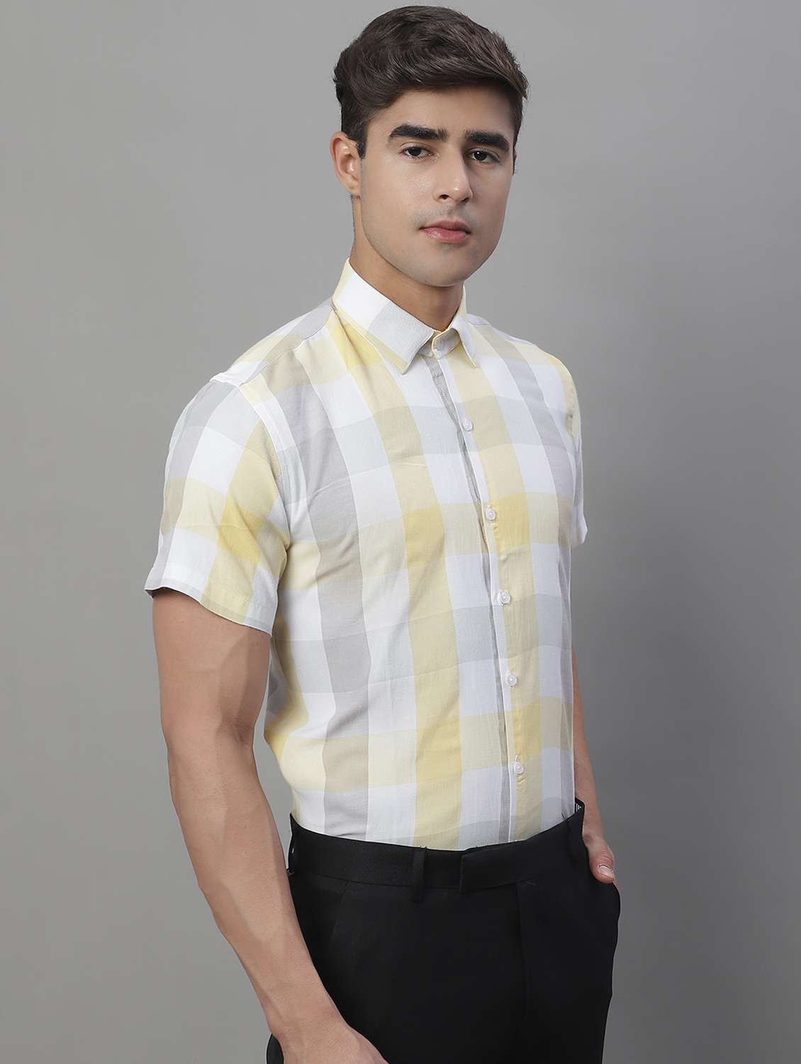 mens checks formal shirt - 19962976 -  Standard Image - 1