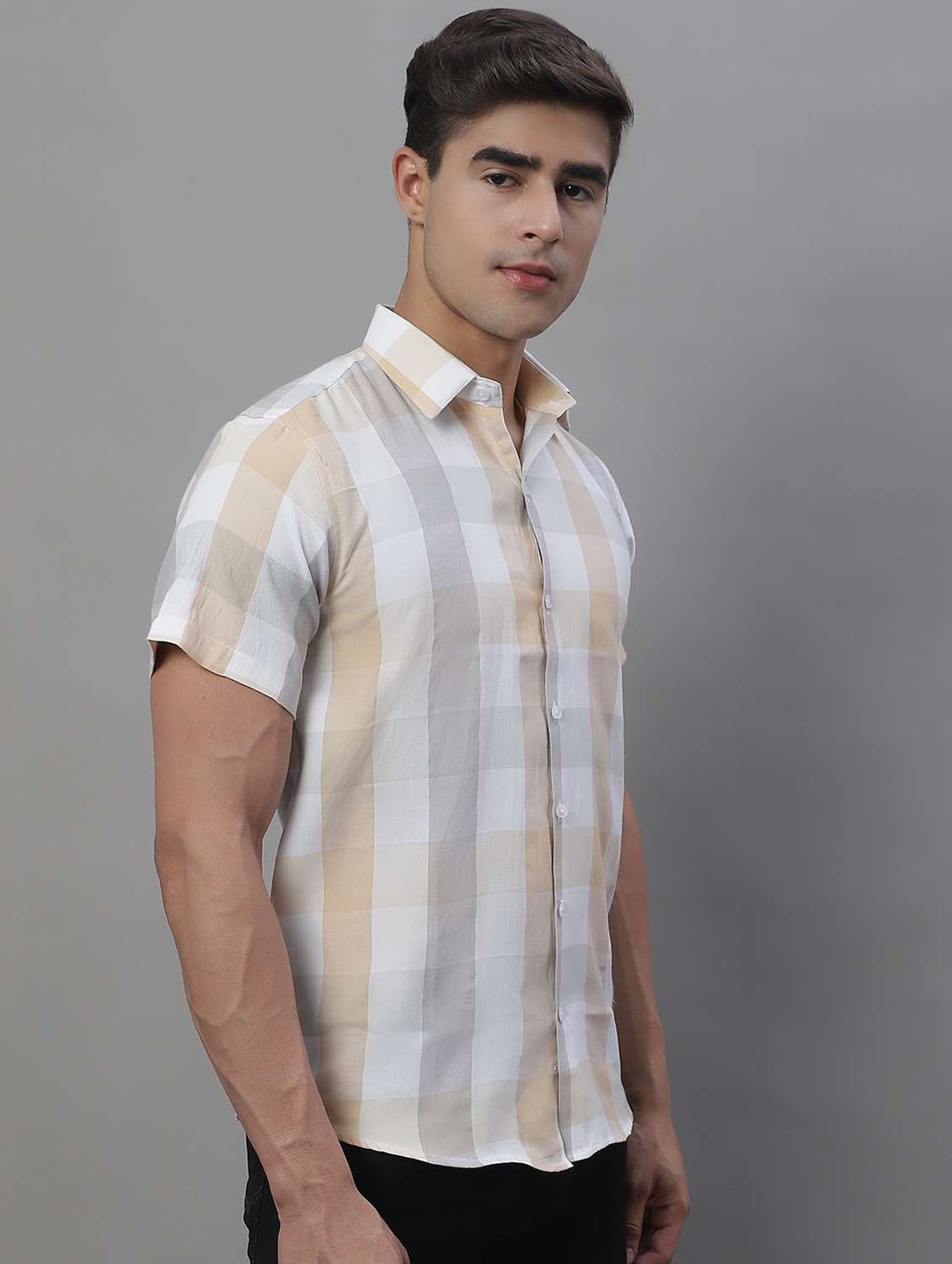 mens checks casual shirt - 19962985 -  Standard Image - 1