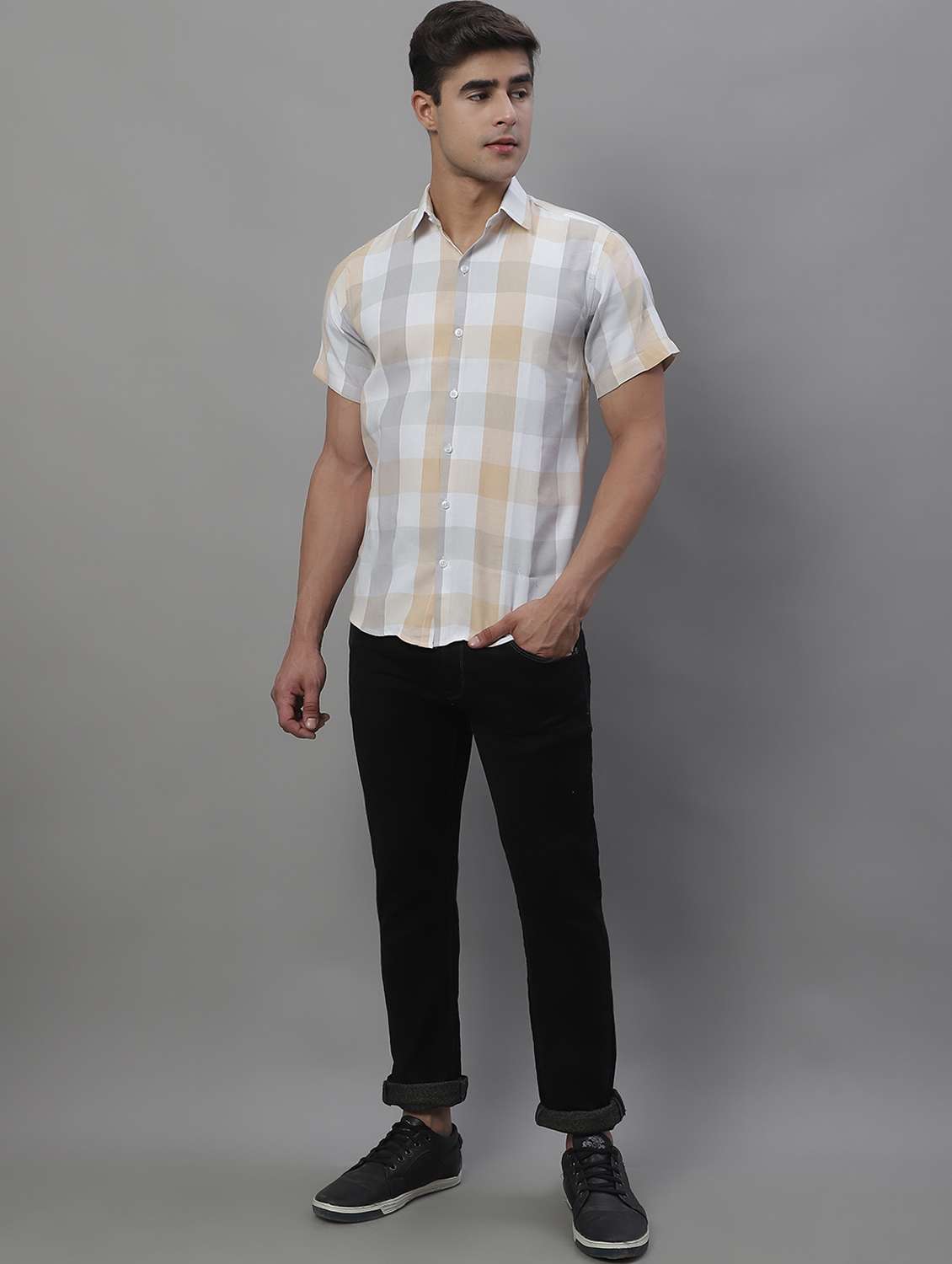 mens checks casual shirt - 19962985 -  Standard Image - 4