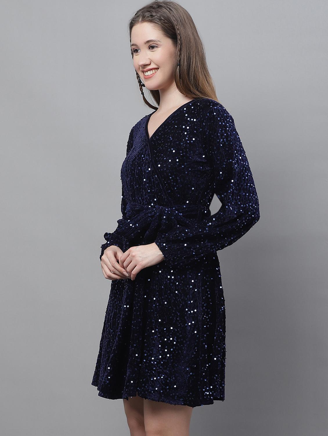 women's fit & flare self design dress - 19963168 -  Standard Image - 1