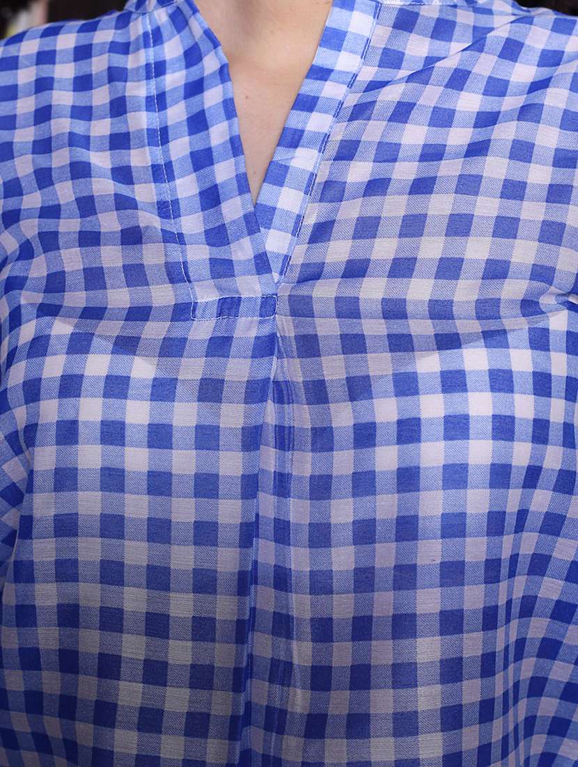 women's straight mandarin neck top - 19963264 -  Standard Image - 4