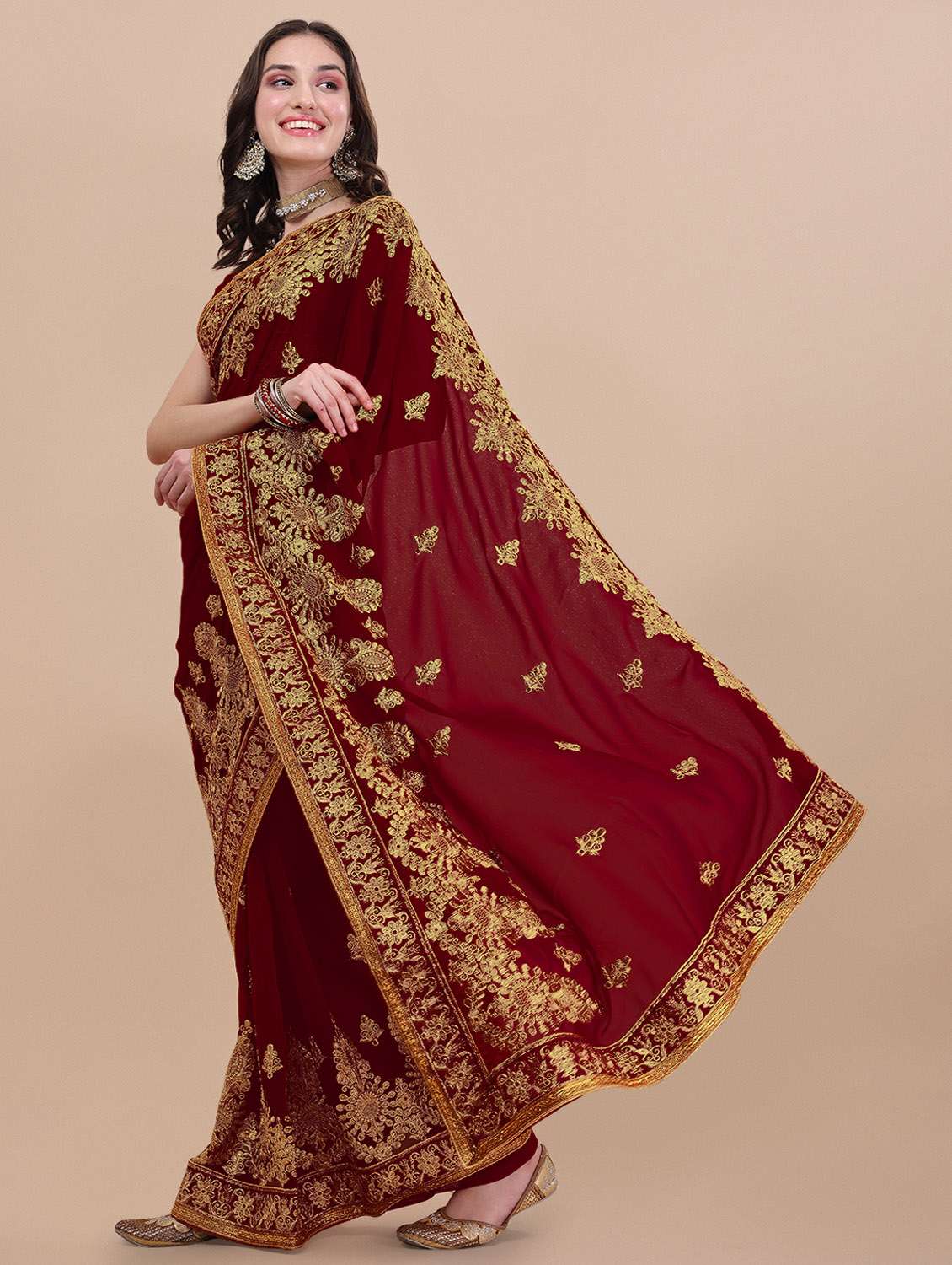 women's embroidered saree - 19963473 - Standard Image - 1