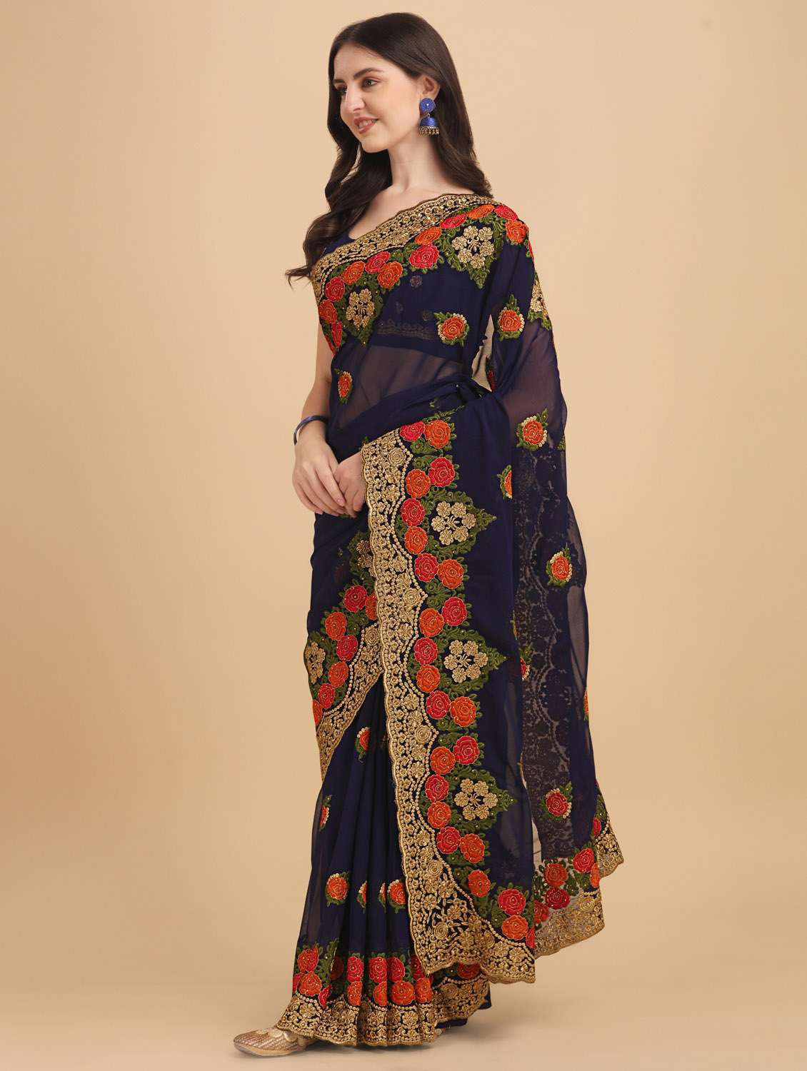 women's embroidered saree - 19963483 -  Standard Image - 1