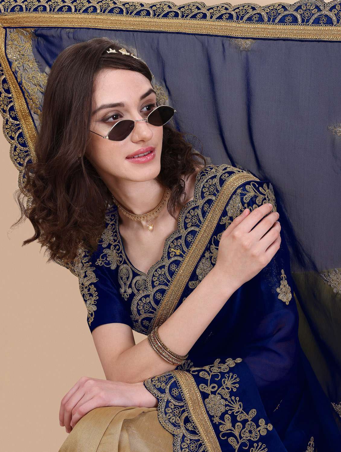 women's embroidered saree - 19963489 -  Standard Image - 4