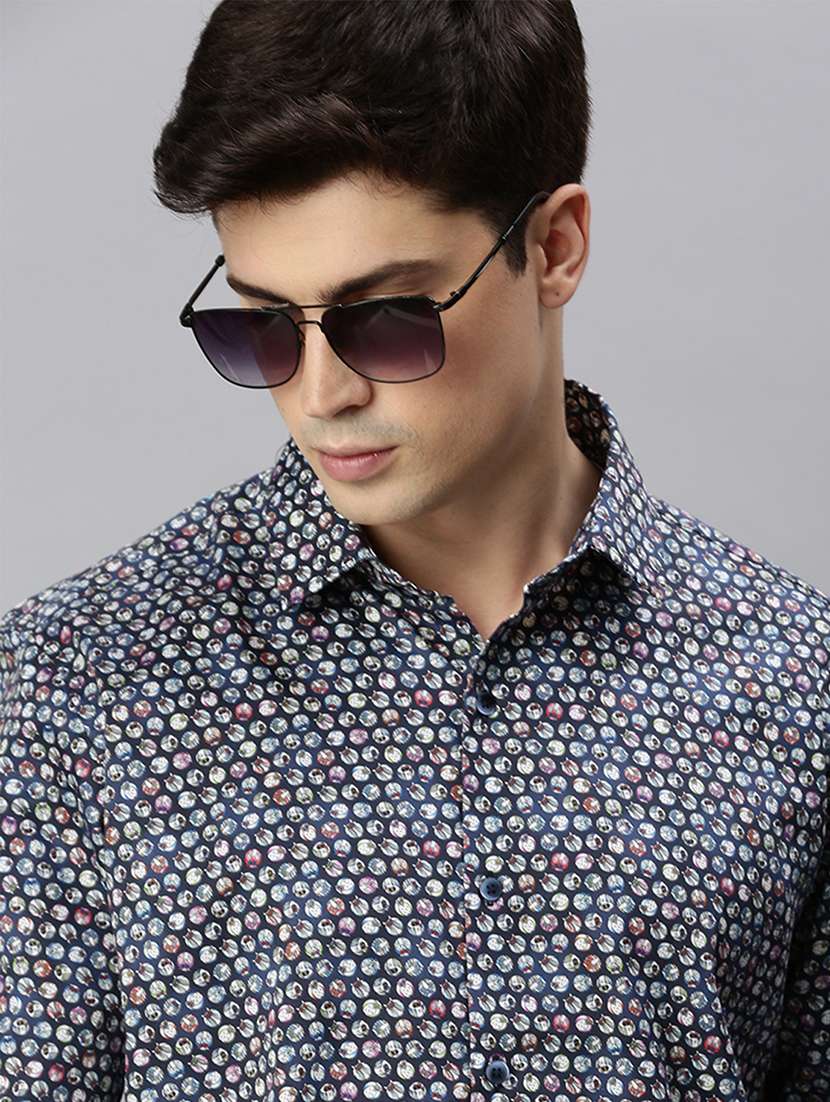 mens geometric casual shirt - 19963564 - Standard Image - 4