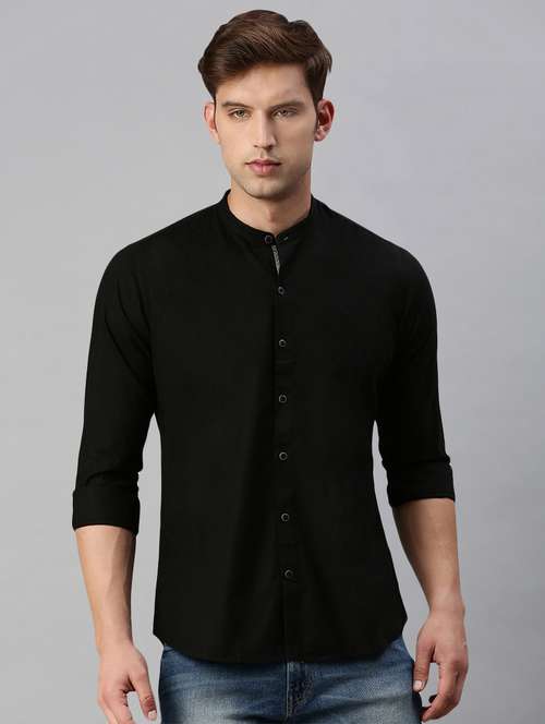 mens solid casual shirt - 19963569 -  Standard Image - 0